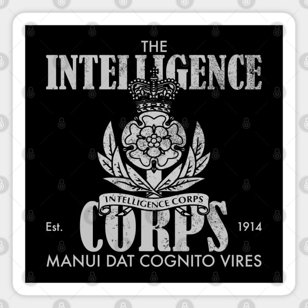 Intelligence Corps (distressed) Magnet by TCP